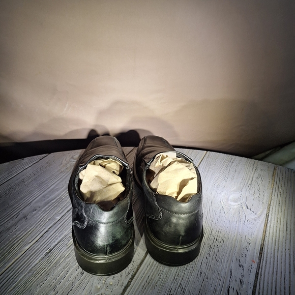 ECCO Men's Leather Black Light Casual Shoes Size EU 43/ US 9-9.5 - Picture 6 of 12